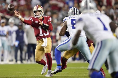 Brock Purdy throws 4 TD passes to lead the 49ers past the Cowboys 42-10